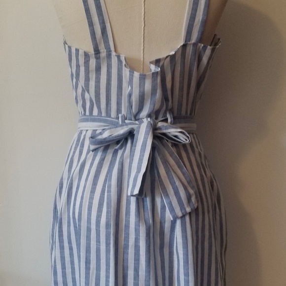 Striped Buttoned Sundress - Picture 2 of 6